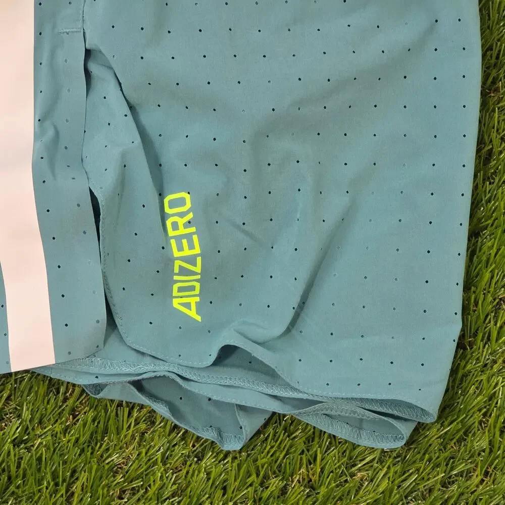 Adidas Adizero Men's Size Medium Slim Fit 2” Split Running Shorts JV7153 Teal